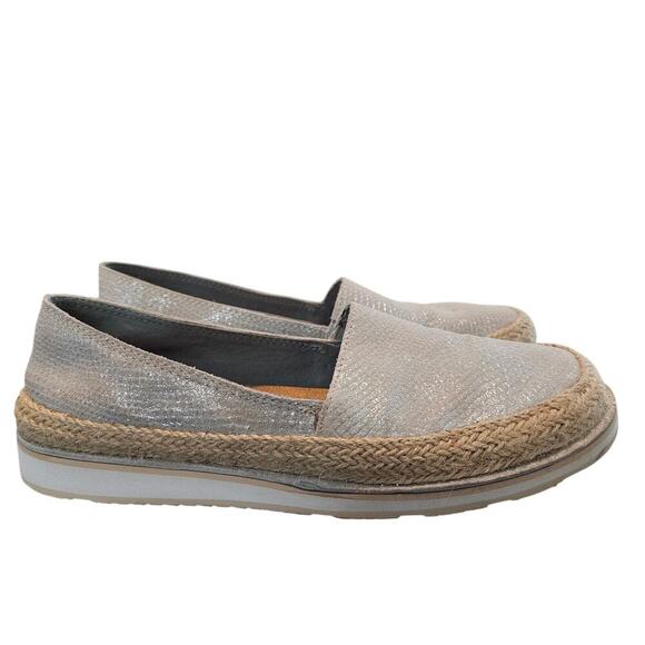 Ariat Cruiser Espadrille Loafers Women Size 8 Gray Sparkly Flats Slip On Neutral - Picture 1 of 8